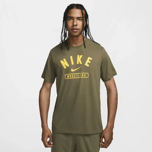 Nike мужские Wrestling футболка цвет зеленый