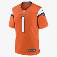 Bo Nix Denver Broncos мужские Nike NFL Game Football Jersey Orange