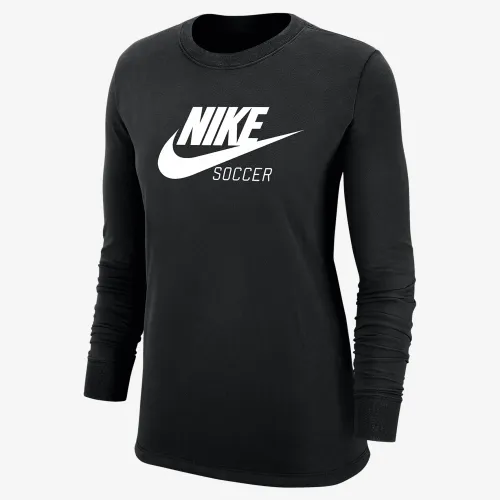 Nike Swoosh женская Soccer Long-Sleeve футболка цвет черный