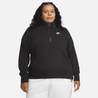 Nike Sportswear Club Fleece жіноча 1/2-Zip світшот (великі розміри) колір чорний