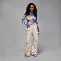 Nike Jordan Flight Mountainside женская Printed Long-Sleeve Bodysuit цвет серый