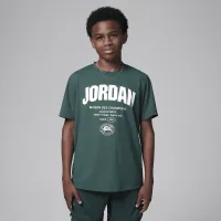 Nike Jordan Big дитячі Dri-FIT Des Champions футболка колір зелений