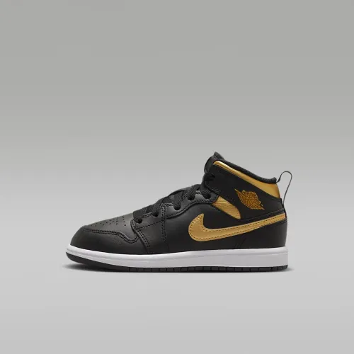 Nike Jordan 1 Mid Little дитячі Кросівки колір чорний