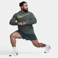 Nike чоловічі Dri-FIT Long-Sleeve Fitness футболка колір зелений