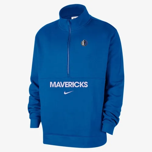 Dallas Mavericks Club Courtside мужские Nike NBA 1/2-Zip Top синий