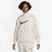 Nike Sportswear женская оверсайз Fleece Pullover Толстовка с капюшоном цвет белый
