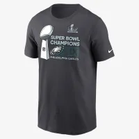 Philadelphia Eagles Super Bowl LIX Champions Trophy Collection чоловічі Nike NFL футболка колір сірий