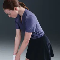 Nike Tour жіноча Dri-FIT Short-Sleeve Blade Jacquard для гольфу Polo колір фіолетовий