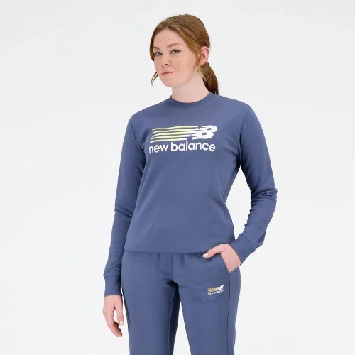 Кофта/футболка New Balance WT31816VTI - Голубая