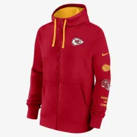 Kansas City Chiefs Club чоловічі Nike NFL Full-Zip Толстовка з капюшоном колір червоний