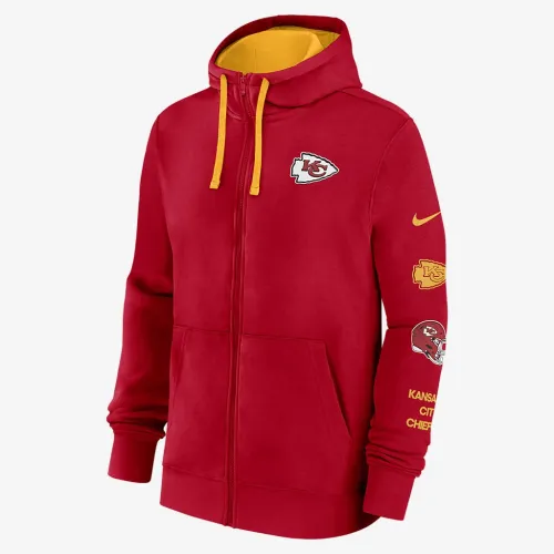 Kansas City Chiefs Club чоловічі Nike NFL Full-Zip Толстовка з капюшоном колір червоний