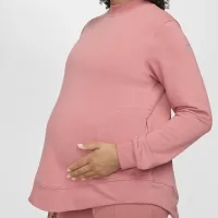 Nike (M) One женская Reversible French Terry Pullover Top (Maternity) Pink