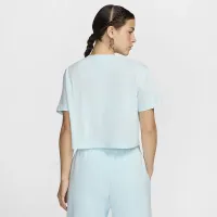 Nike Sportswear Essential жіноча Cropped Logo футболка блакитний