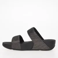 Шльопанці FitFlop Lulu Glitz-Canvas Slides HR2-B06 - Чорна