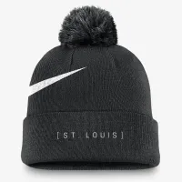 St. Louis Cardinals Peak чоловічі Nike MLB Cuffed Pom Beanie колір чорний