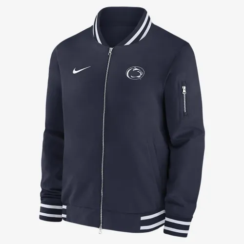 Penn State Nittany Lions Sideline чоловічі Nike College Full-Zip Bomber Куртка блакитний