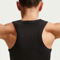 Nike One Fitted женская Dri-FIT Cropped Tank Top цвет черный