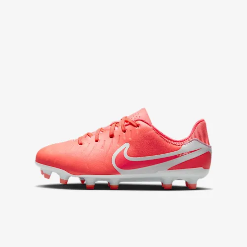 Nike Jr. Tiempo Legend 10 Academy Little/Big детские Multi-Ground Low-Top футбольные бутсы Pink