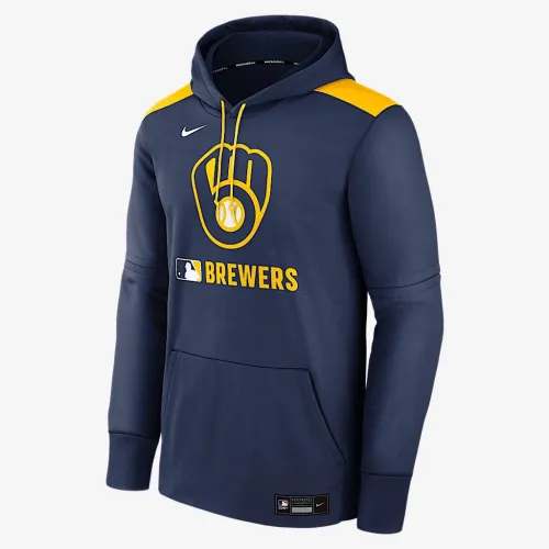 Milwaukee Brewers Authentic Collection чоловічі Nike Therma MLB Pullover Толстовка з капюшоном блакитний