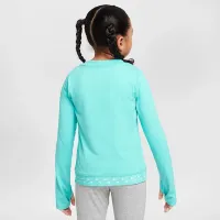 Nike Dri-FIT All Day Play Little дитячі Hemmed футболка колір зелений