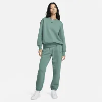 Nike Sportswear Phoenix Fleece женская оверсайз Crew-Neck свитшот цвет зеленый
