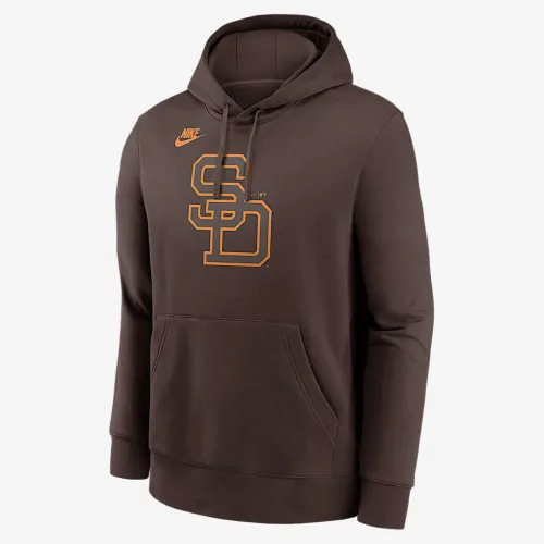 San Diego PaКостюм Cooperstown Logo Club мужские Nike MLB Pullover Толстовка с капюшоном цвет коричневый