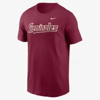 Florida State Seminoles Baseball Wordmark чоловічі Nike College футболка колір сірий