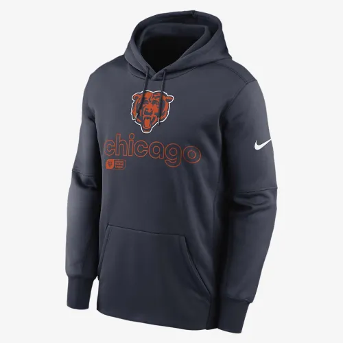 Chicago Bears Men’s Nike Therma NFL Pullover Толстовка с капюшоном синий