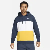 Nike Club Fleece мужские French Terry Color-Blocked Толстовка с капюшоном синий