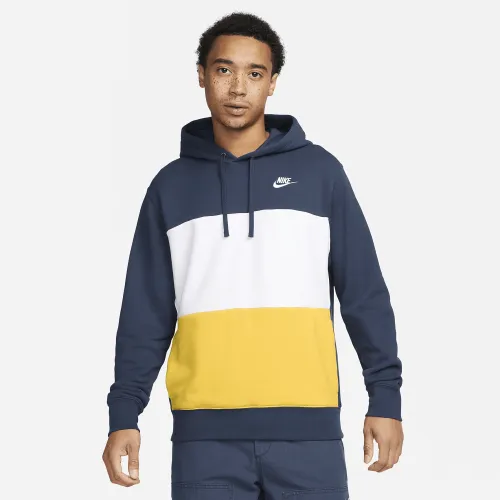Nike Club Fleece чоловічі French Terry Color-Blocked Толстовка з капюшоном блакитний