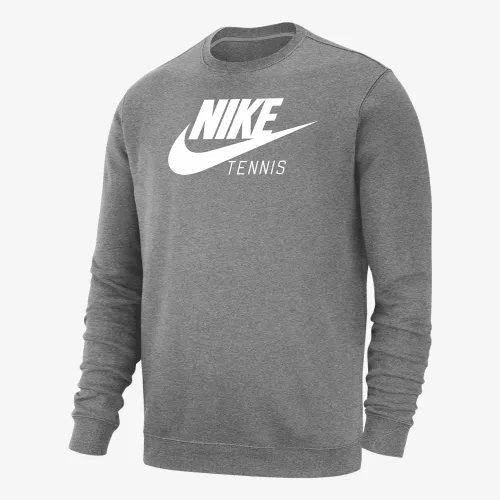 Nike Swoosh Club Fleece чоловічі Crew-Neck світшот колір сірий