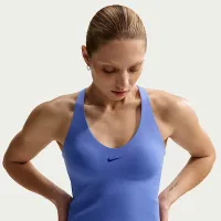 Nike Universa жіноча Medium-Support Padded Sports Bra Tank блакитний