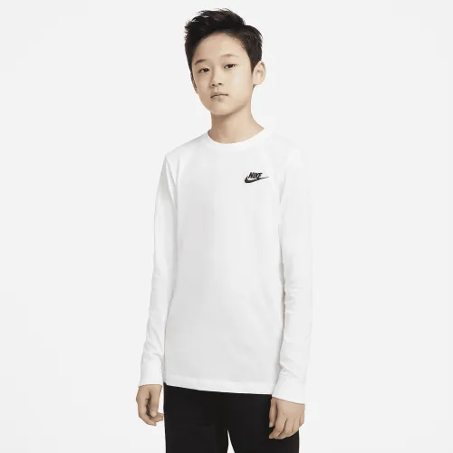 Nike Sportswear Big дитячі (для хлопчиків) Long-Sleeve футболка колір білий