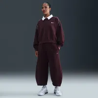 Nike Sportswear Phoenix Fleece жіноча Loose Mid-Rise Barrel Pants колір червоний