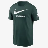 Michigan State Spartans Campus Mascot мужские Nike College футболка цвет зеленый