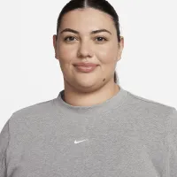 Nike Dri-FIT One жіноча Crew-Neck French Terry Tunic (великі розміри) колір сірий