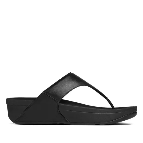 Japonki FitFlop Lulu Leather Toe-Post I88-001 - Чорні