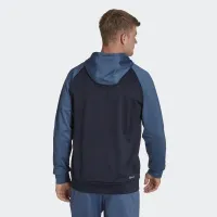 Кофта/футболка adidas Aeroready Game And Go Big Logo Толстовка с капюшоном HK9827 - гранатово-синяя