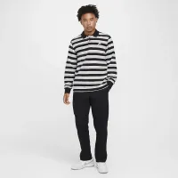 Nike Club мужские Long-Sleeve Striped Polo цвет черный