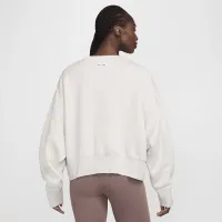 Nike Sportswear Phoenix Fleece женская оверсайз Cropped Crew-Neck свитшот цвет коричневый