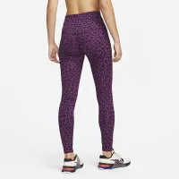 Nike One женская С высокой Талией Printed лосины цвет фиолетовый