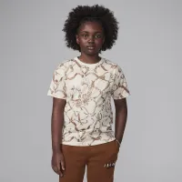 Nike Jordan Brooklyn Essentials Big дитячі Printed футболка колір коричневий