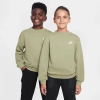Nike Sportswear Club Fleece Big детские свитшот цвет зеленый