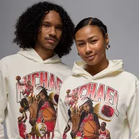 Nike Jordan Flight Fleece чоловічі Graphic Pullover Толстовка з капюшоном колір білий