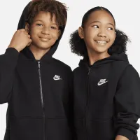 Nike Sportswear Club Fleece Big дитячі Full-Zip Толстовка з капюшоном колір чорний