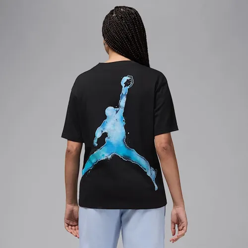 Nike Jordan жіноча Graphic футболка колір чорний