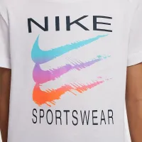 Nike Sportswear Little дитячі Sportswear Swoosh футболка колір білий