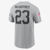 Christian McCaffrey San Francisco 49ers Salute to Service чоловічі Nike NFL футболка колір сірий