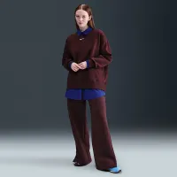 Nike Sportswear Phoenix Fleece женская оверсайз Crew-Neck свитшот цвет красный