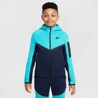 Nike Sportswear Tech Fleece Big детские Full-Zip Толстовка с капюшоном синий